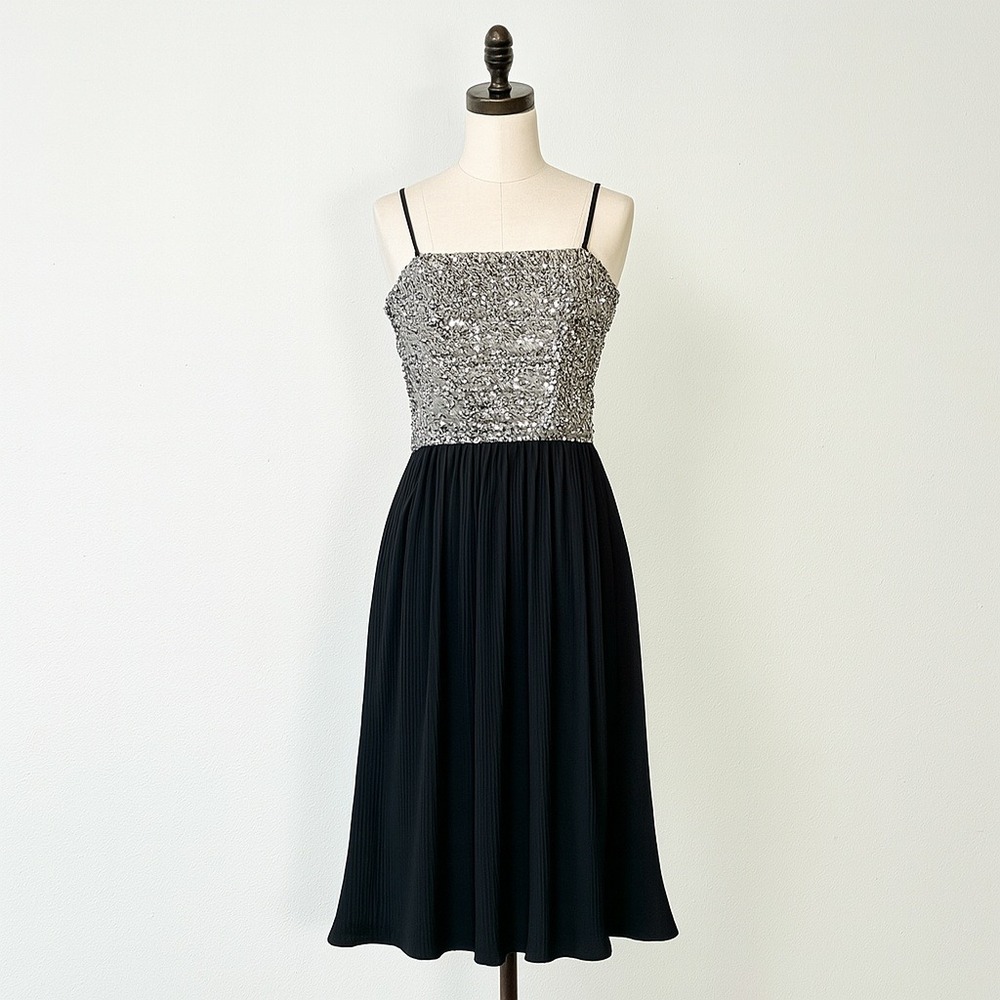 Vintage Toni Todd Petite Sequin Dress S/M Party Cocktail Disco USA Made 80s 90s